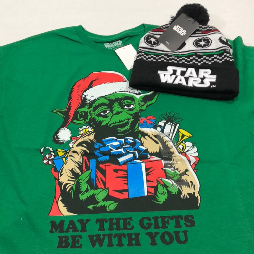 Star Wars t-shirt & beanie new Yoda Skywalker